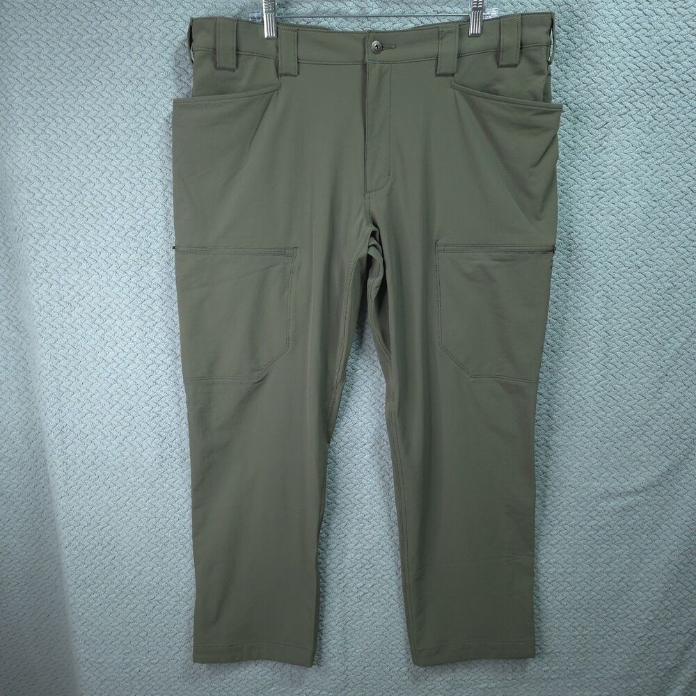 Duluth Trading Flexpedition Cargo Pants Mens Military Green 40/30 Outdoor Slim